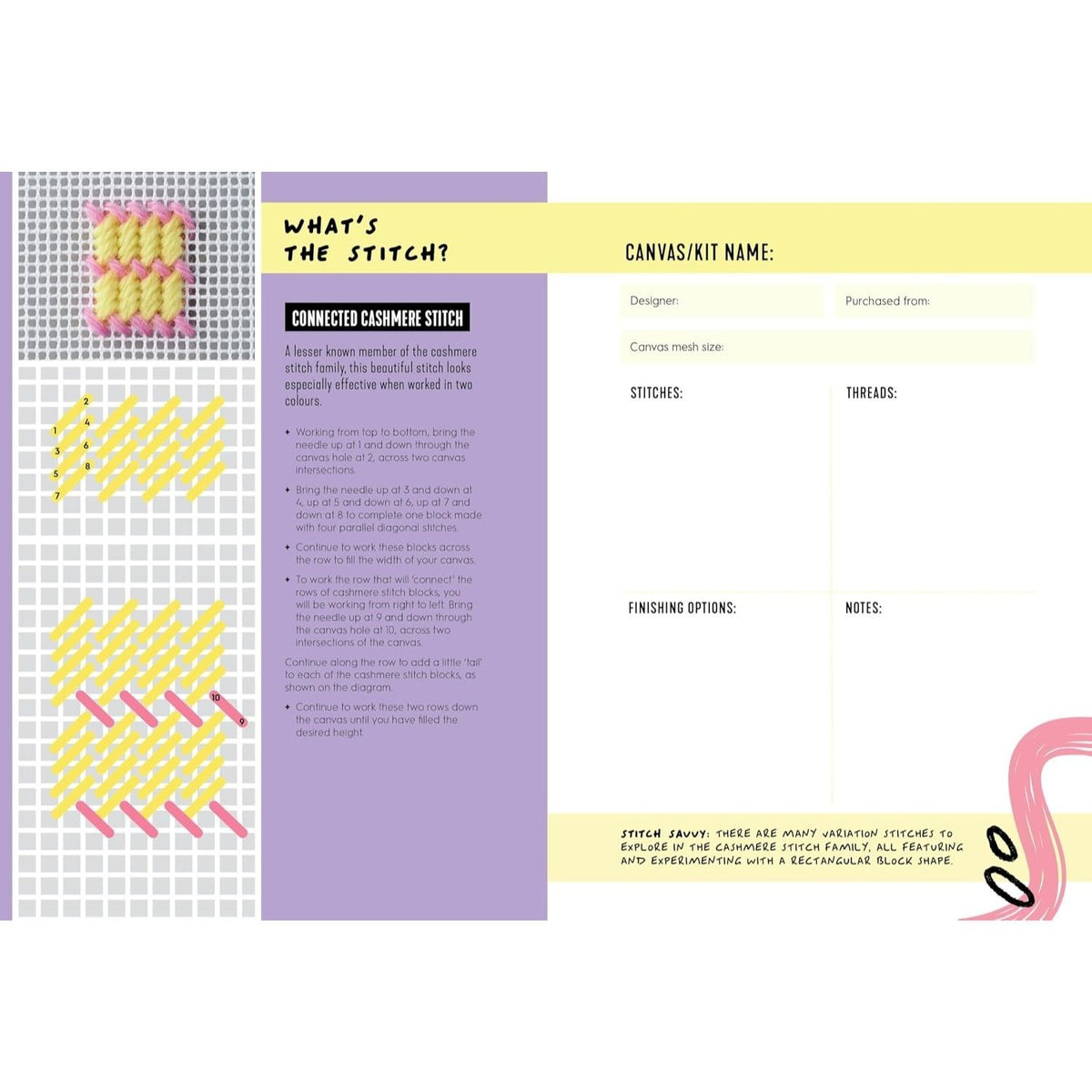 Needlepoint Journal: Track Your Projects and Record Your Stitching with This Interactive Journal