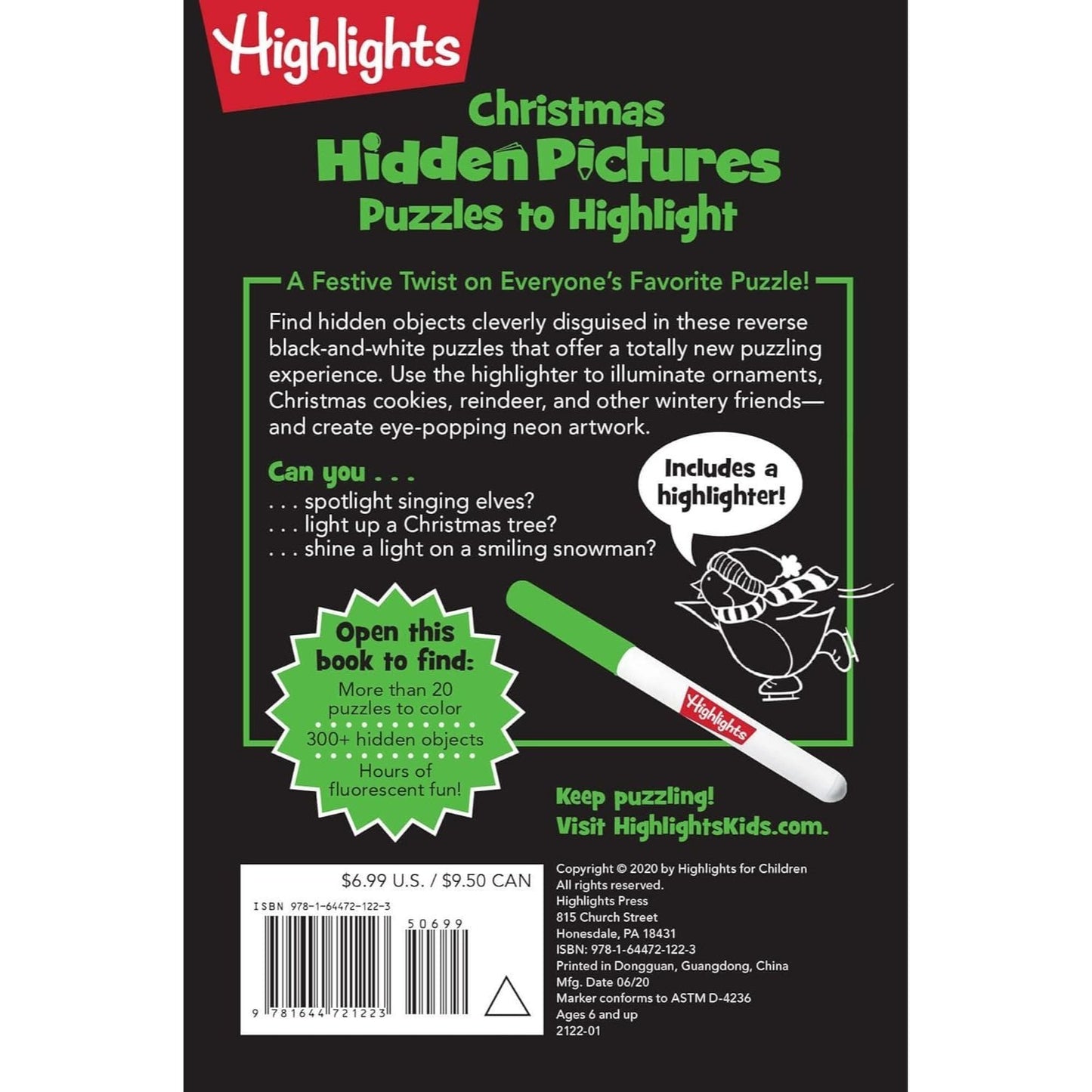 Christmas Hidden Pictures Puzzles to Highlight: Activity Book with Winter Puzzles, Over 300 Hidden Objects and Bright Highlighter Fun