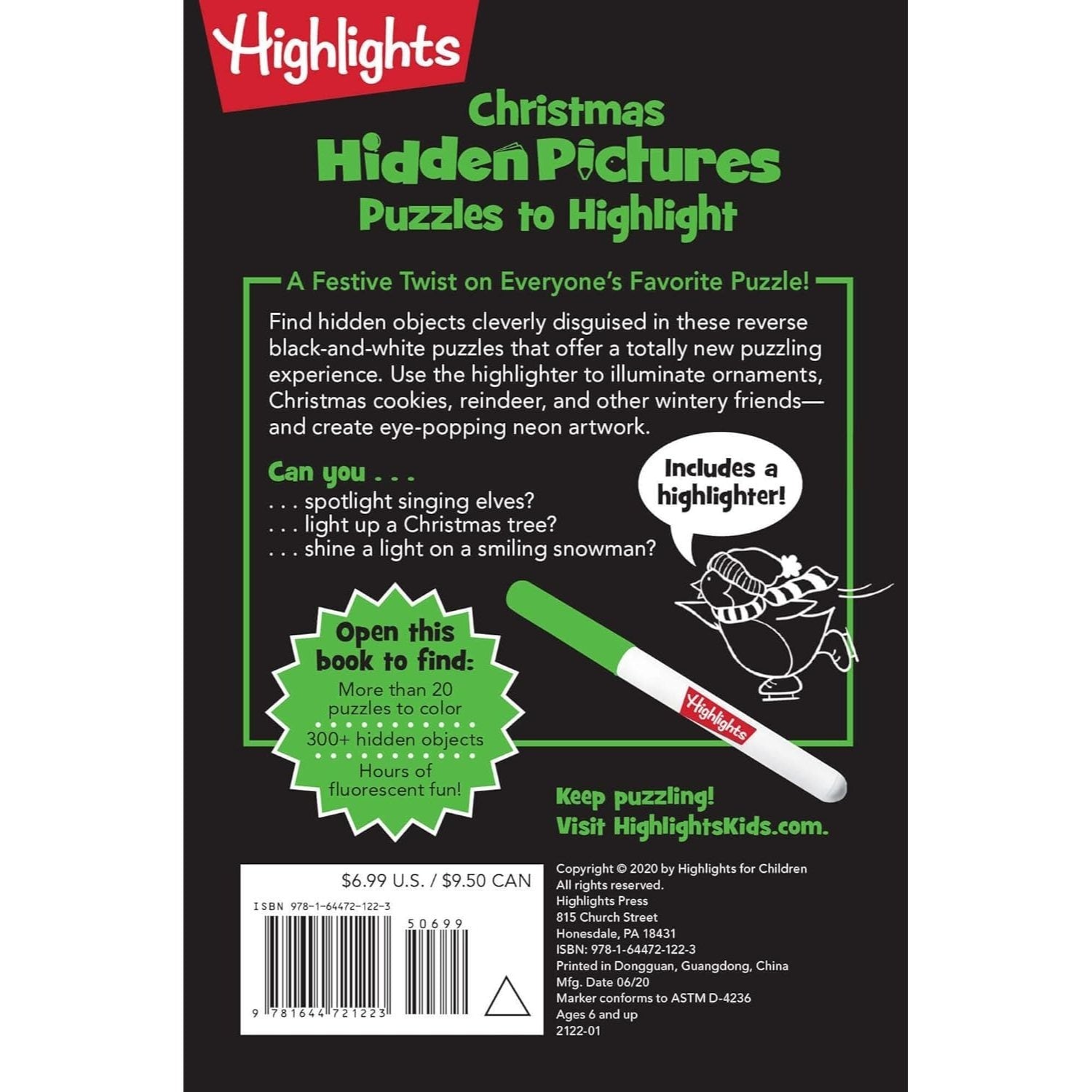 Christmas Hidden Pictures Puzzles to Highlight: Activity Book with Winter Puzzles, Over 300 Hidden Objects and Bright Highlighter Fun