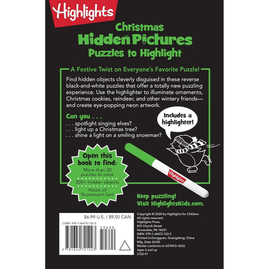 Christmas Hidden Pictures Puzzles to Highlight: Activity Book with Winter Puzzles, Over 300 Hidden Objects and Bright Highlighter Fun