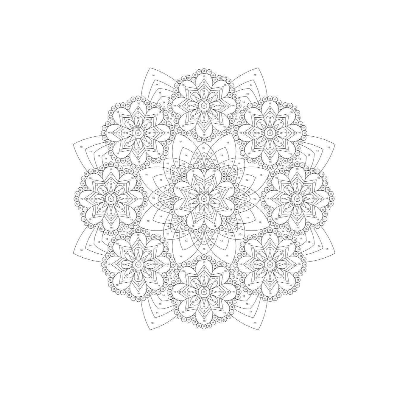 Creative Haven Mandalas Color by Number Coloring Book (First Edition, First)