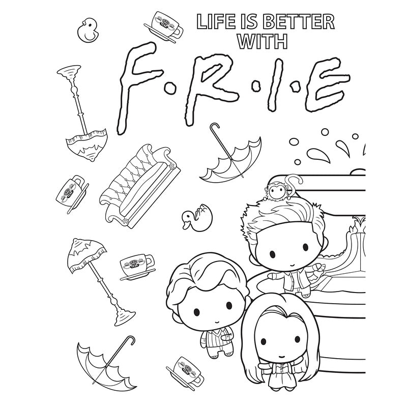 The Official Friends Coloring Book: The One with 100 Images to Color! (Spiral Bound)