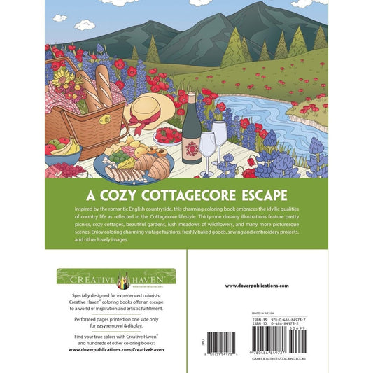 Creative Haven Simple Pleasures Coloring Book: The Cottagecore Lifestyle