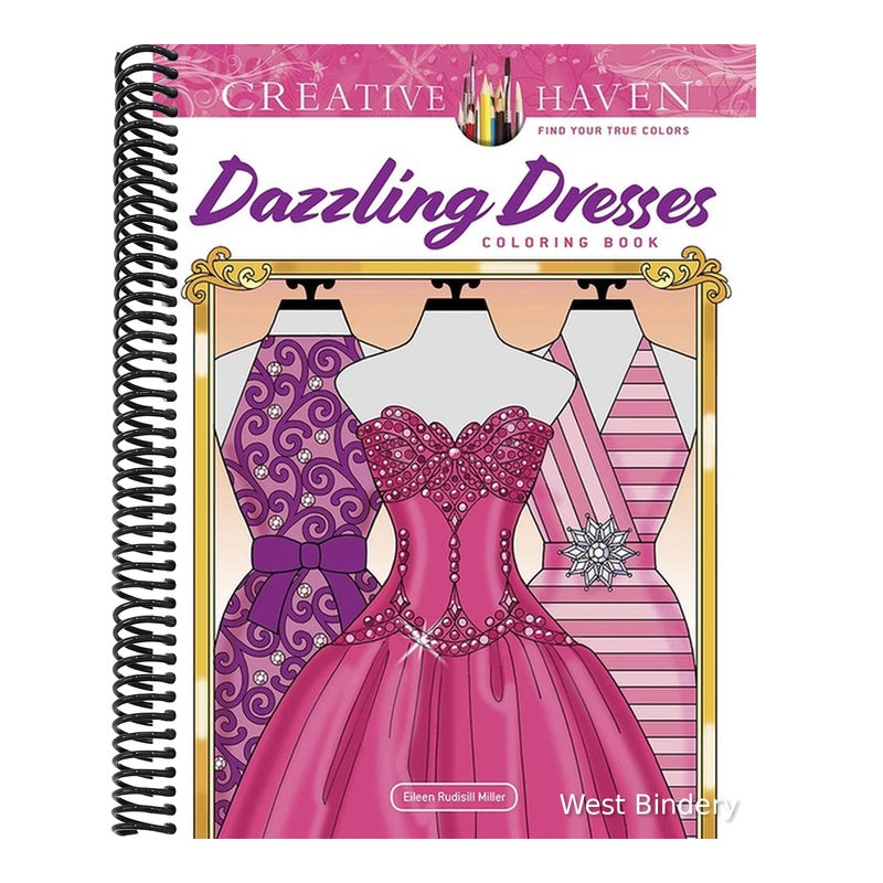 Creative Haven Dazzling Dresses Coloring Book