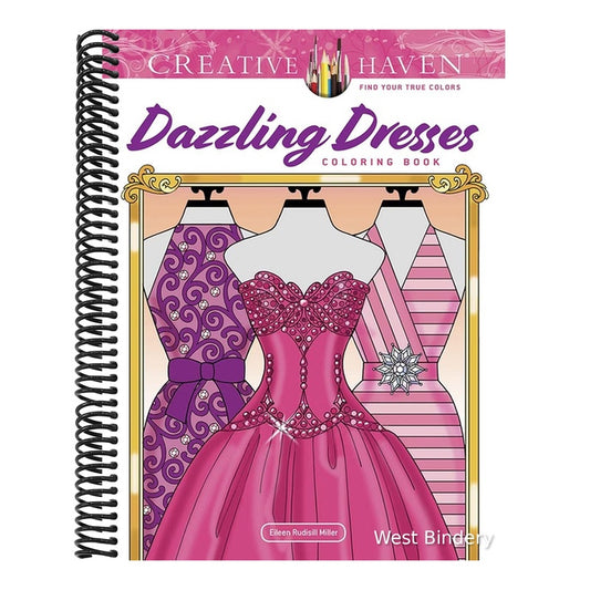 Creative Haven Dazzling Dresses Coloring Book