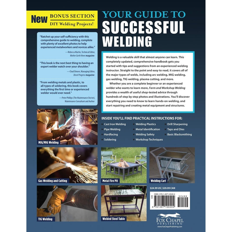 Farm and Workshop Welding, Third Revised Edition: Everything You Need to Know to Weld, Cut, and Shape Metal (Revised) (Spiral Bound)
