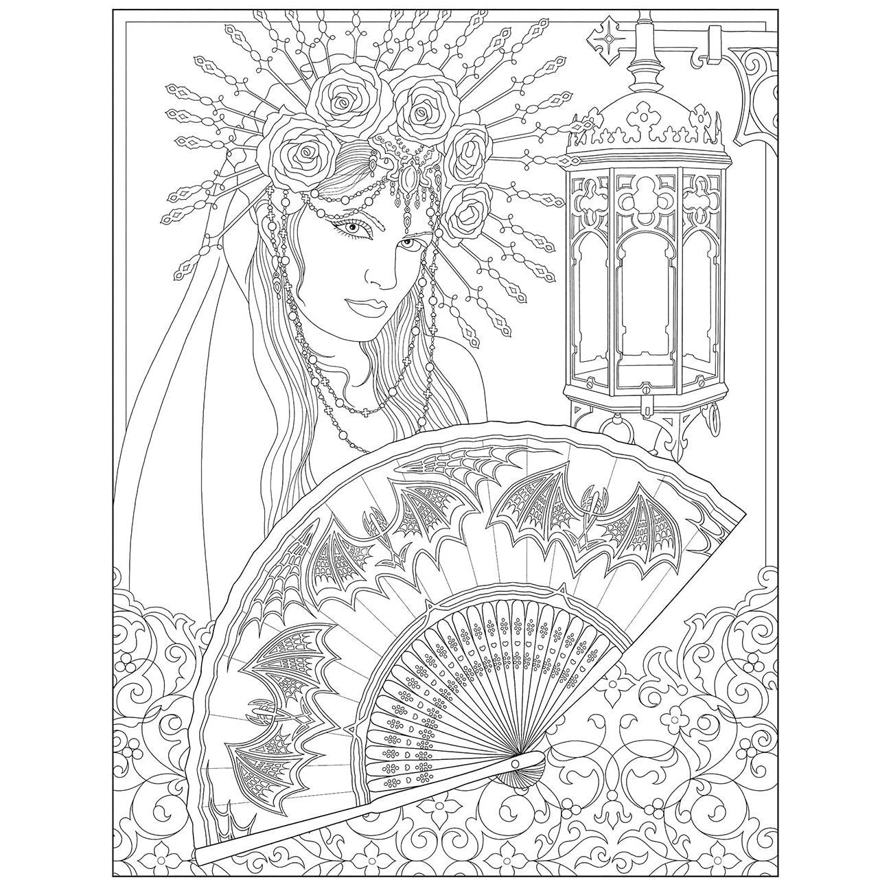 Creative Haven Gothic Fantasy Coloring Book