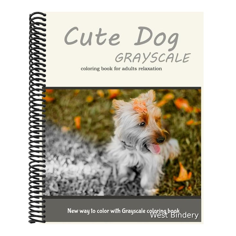 Cute Dog Grayscale Coloring Book for Adults Relaxation: New Way to Color with Grayscale Coloring Book