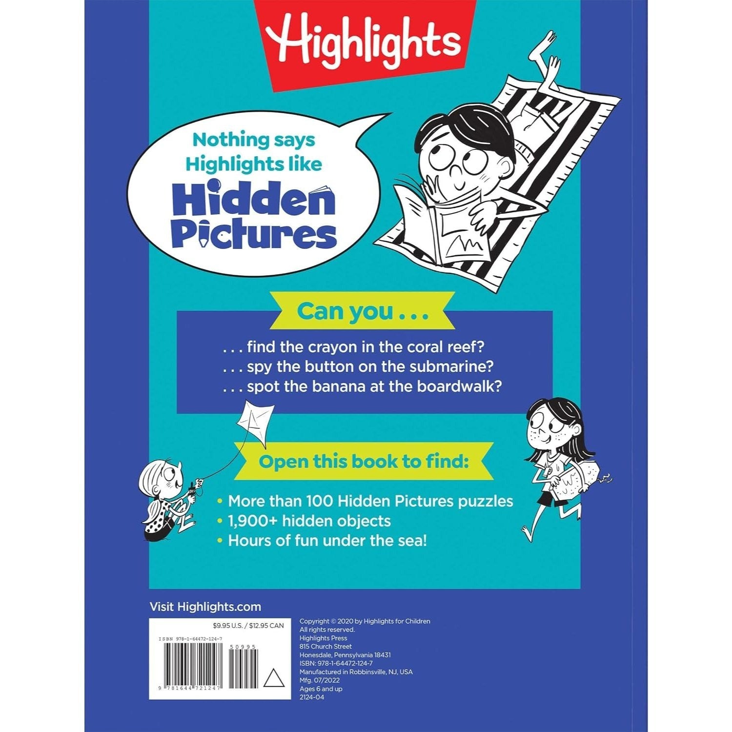 Ocean Puzzles: Over 100 Ocean-Themed Search and Find Puzzles for Kids 6 and Over, Featuring Sea Creatures, Marine Animals, Underwater Scenes and Over (Highlights Hidden Pictures) (Spiral Bound)