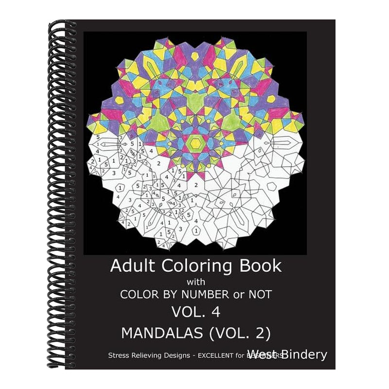 Adult Coloring Book With Color By Number OR Not - Mandalas VOL. 2