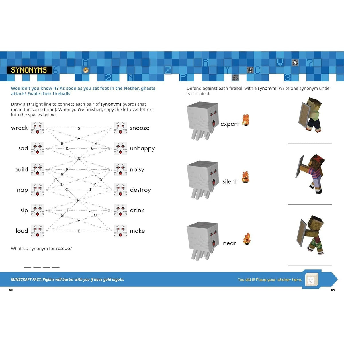 Official Minecraft Workbook: Grade 3