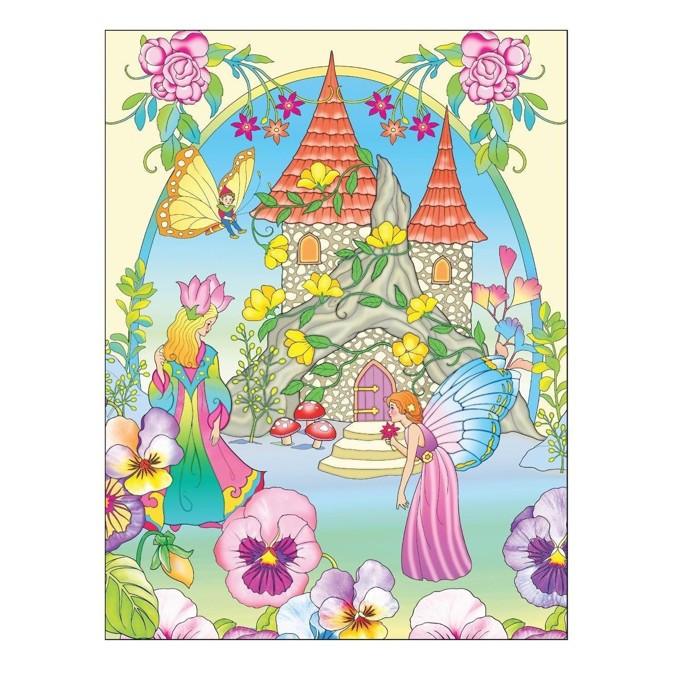 Creative Haven Fairy Gardens Coloring Book