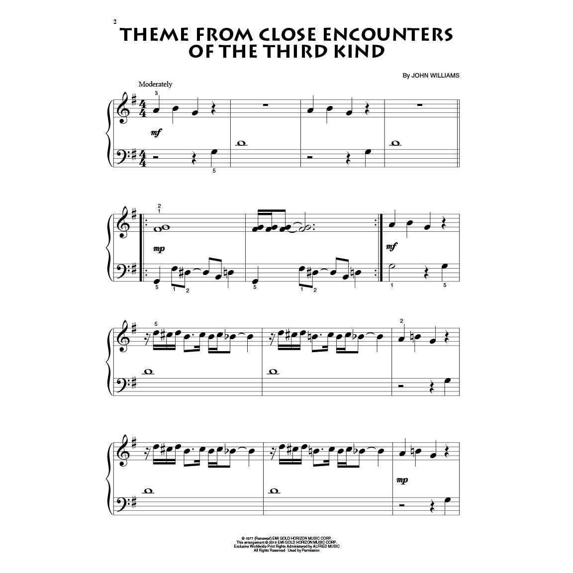 John Williams for Beginning Piano Solo - John Williams Book with Simplified Sheet Music for Piano