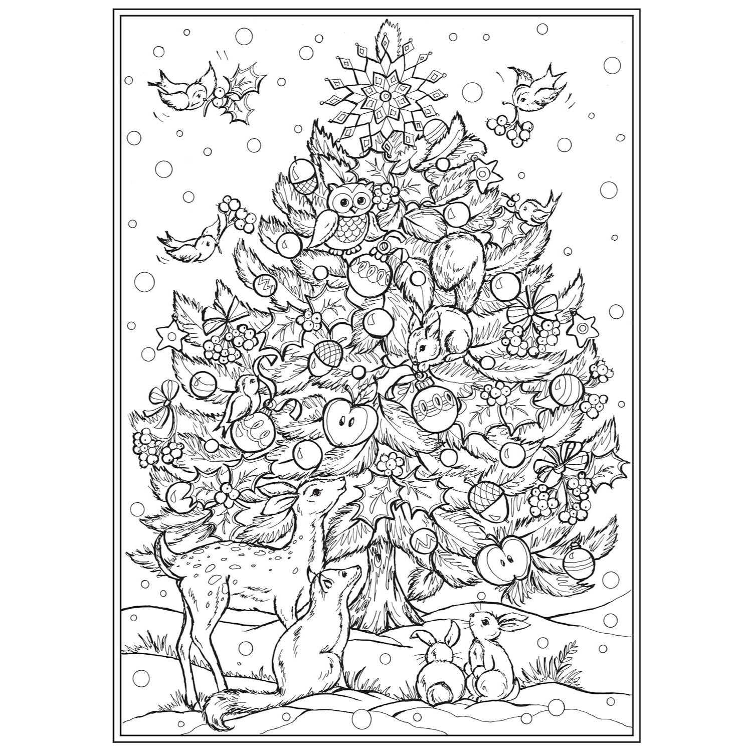 Creative Haven Enchanted Christmas Coloring Book