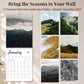 MUKAWA 2027 Mountain Wall Calendar, Four Seasons of Nature, 11.5" × 14.7"