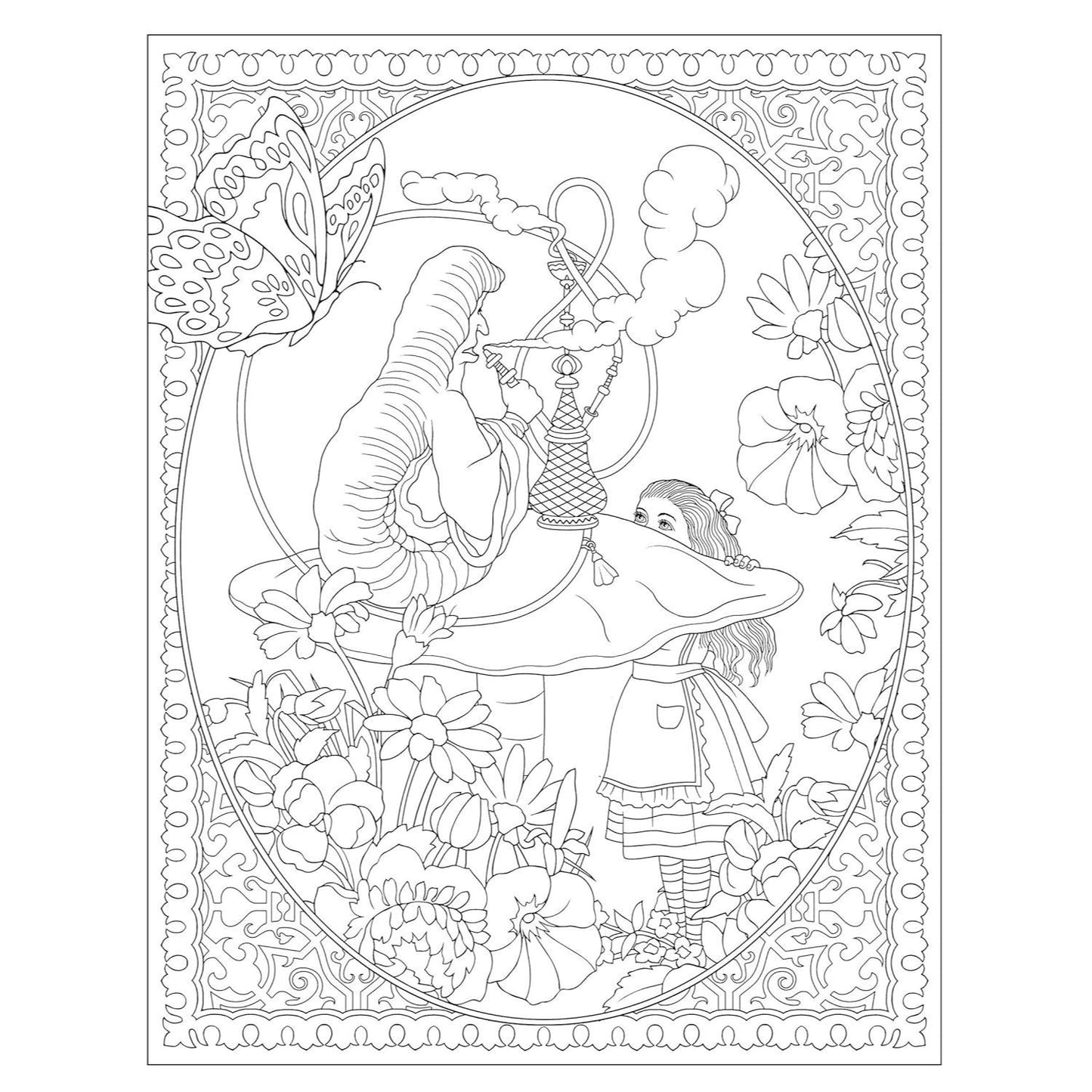 Creative Haven Alice in Wonderland Designs Coloring Book