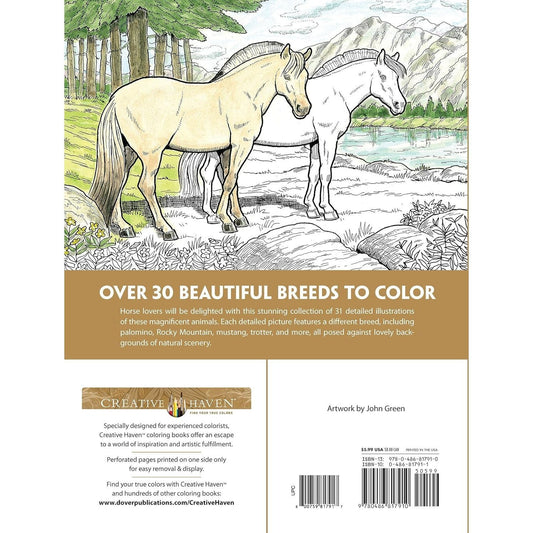 Creative Haven Great Horses Coloring Book