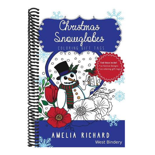 Adult Coloring Book - Christmas Snowglobes: Coloring Gift Tags
