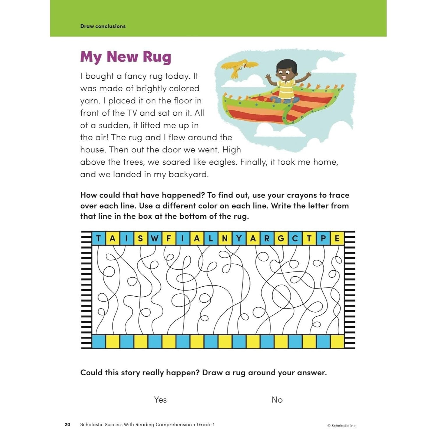 Scholastic Success with Reading Comprehension Grade 1 Workbook