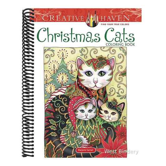 Creative Haven Christmas Cats Coloring Book