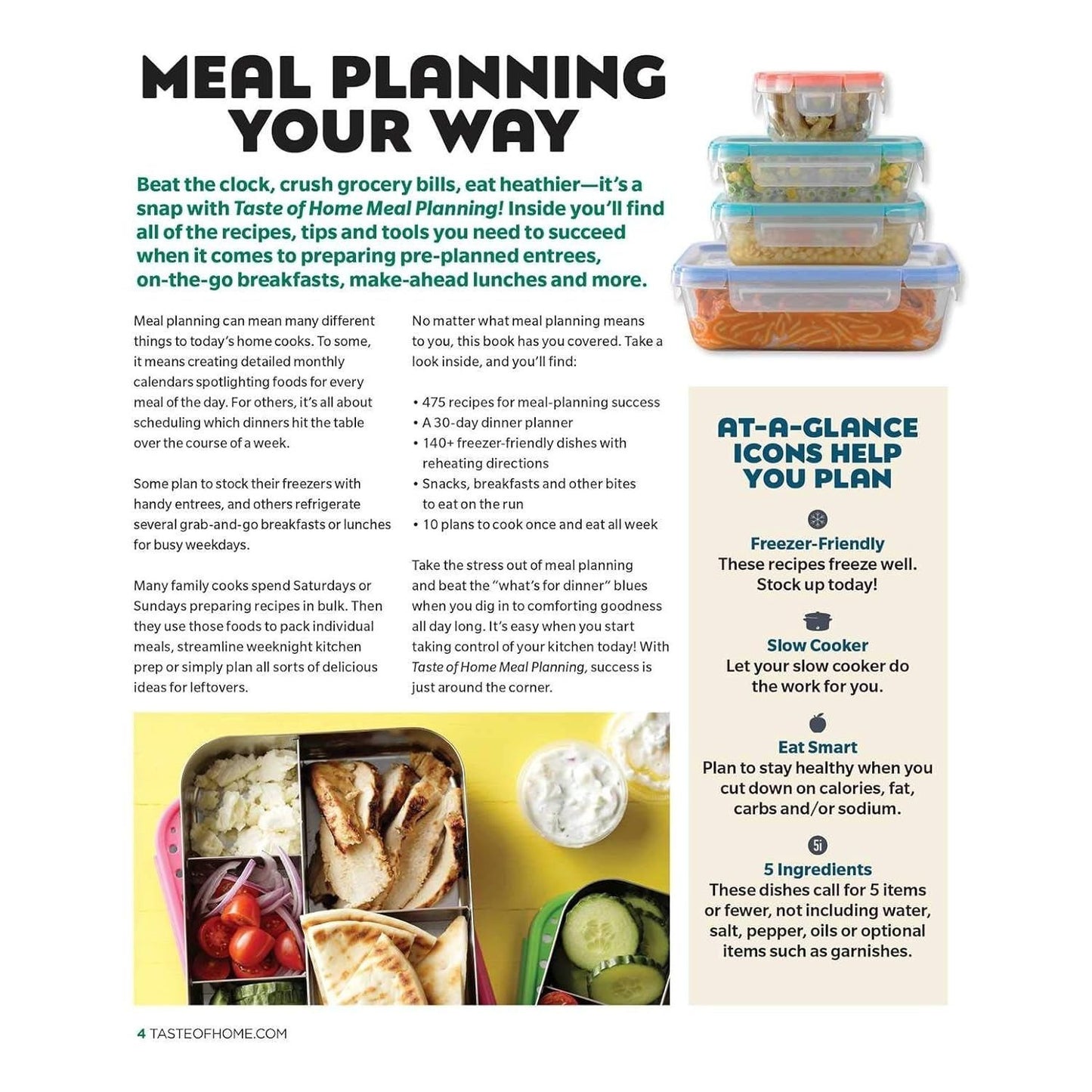 Taste of Home Meal Planning Cookbook: Over 500 Recipes, Tips & Secrets for Busy Meal Planners