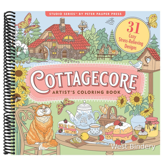 Cottagecore Adult Coloring Book (31 Stress-Relieving Designs)