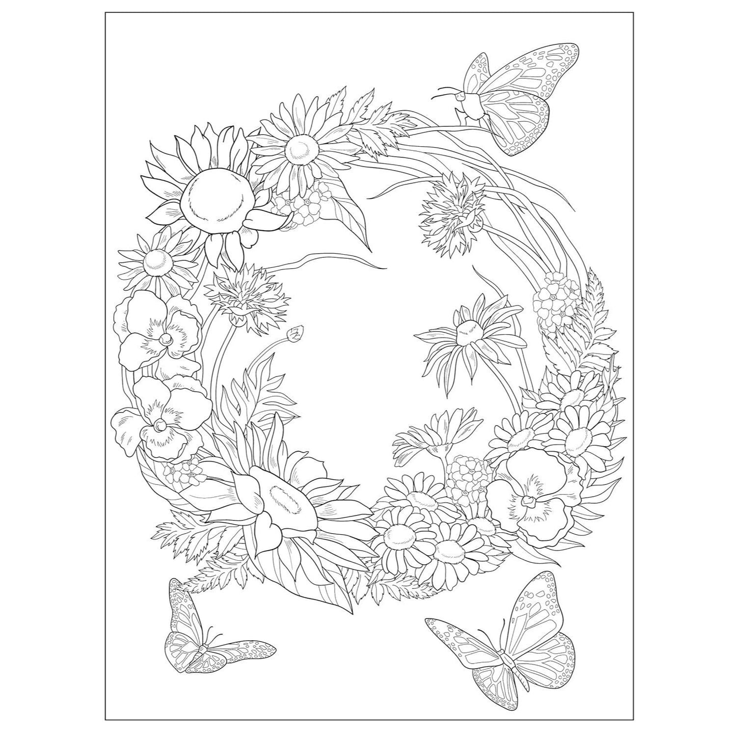 Creative Haven Wildflowers Coloring Book