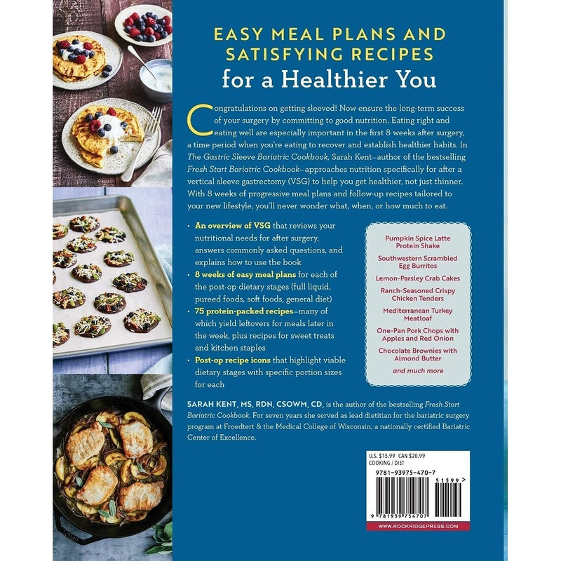The Gastric Sleeve Bariatric Cookbook: Easy Meal Plans and Recipes to Eat Well & Keep the Weight Off (Spiral Bound)