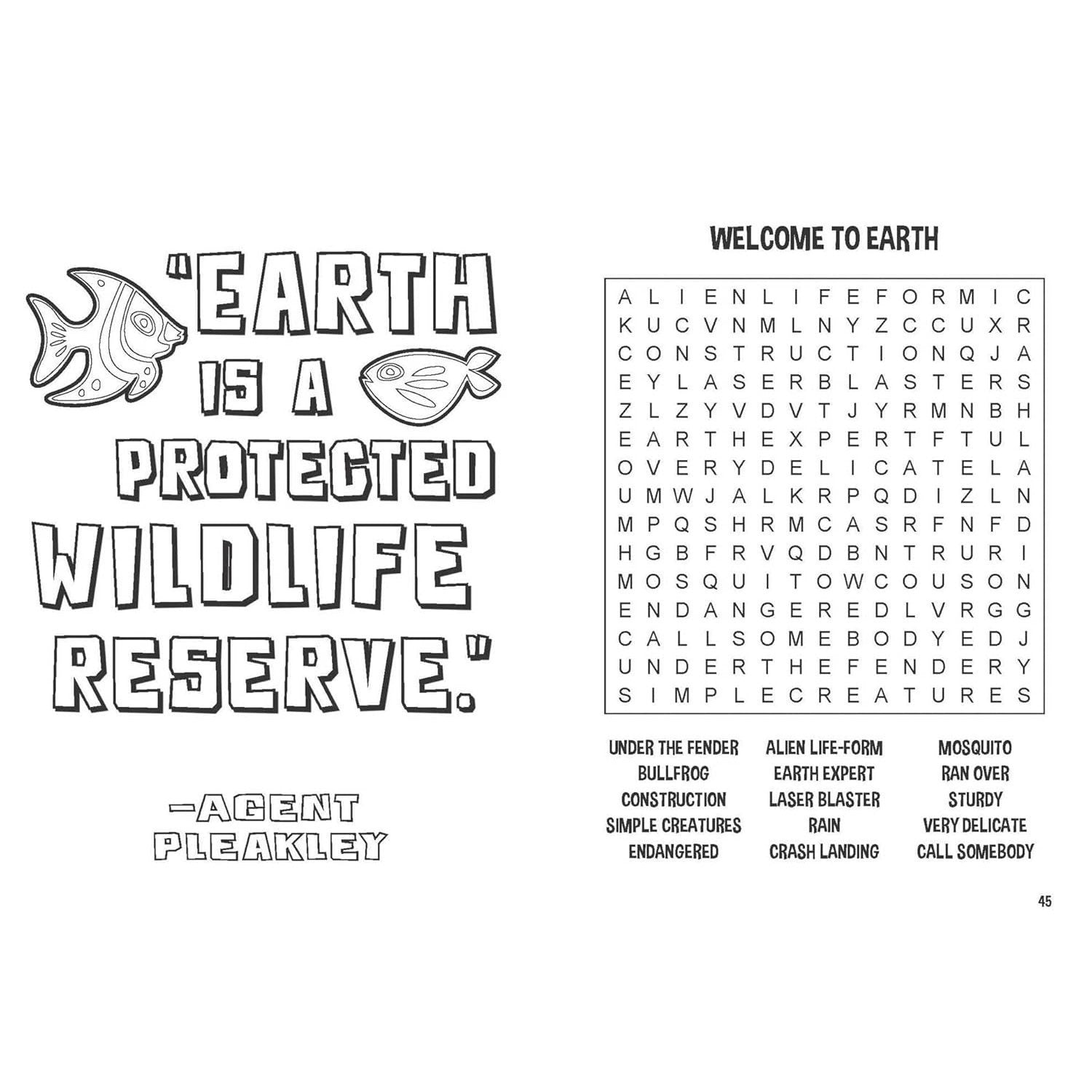 Disney Stitch Word Search and Coloring Book