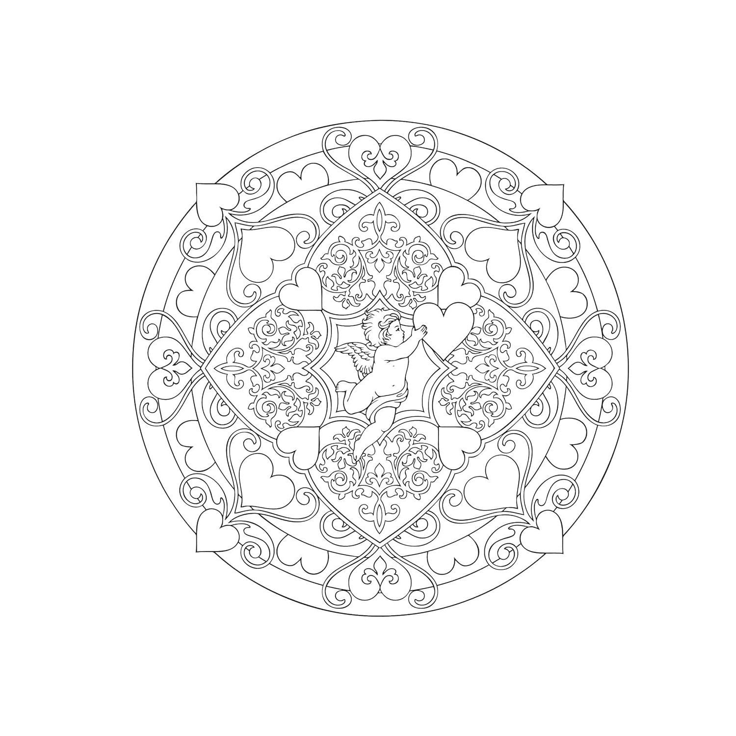 Creative Haven Heart Mandalas Coloring Book