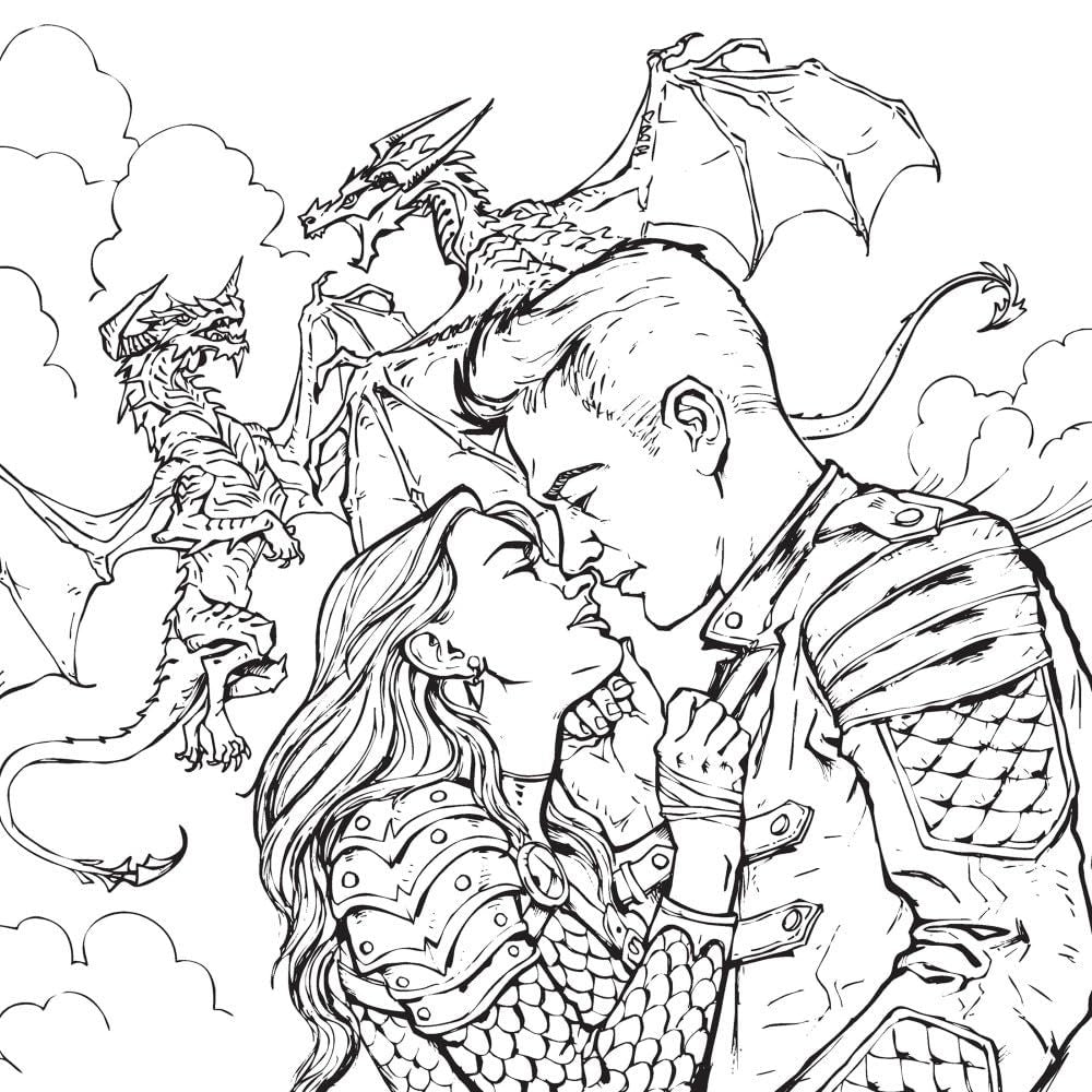 Dragon Riders: A Fantasy Coloring Book