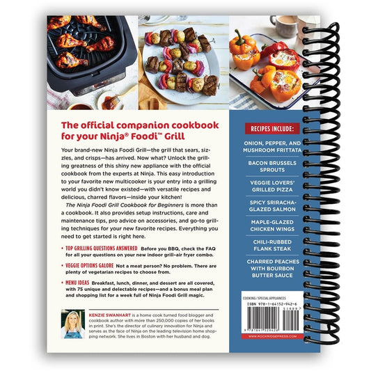 The Official Ninja Foodi Grill Cookbook for Beginners: 75 Recipes for Indoor Grilling and Air Frying Perfection (Spiral Bound)