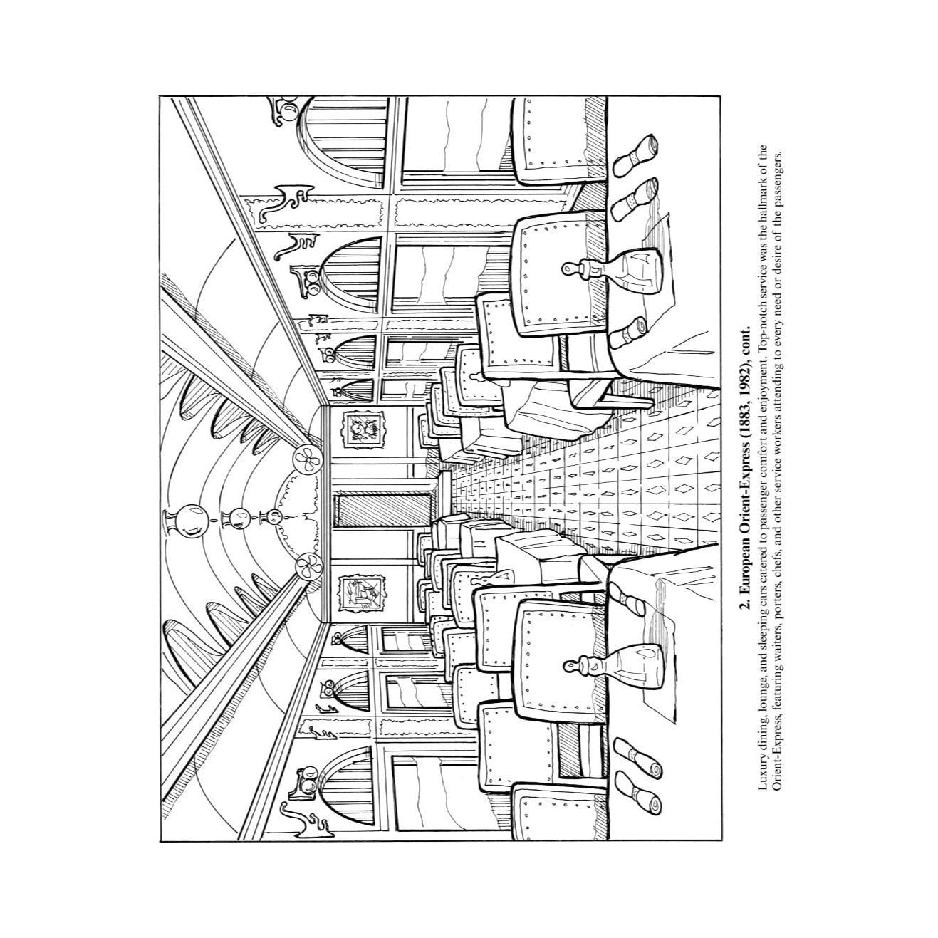 Famous Trains Coloring Book
