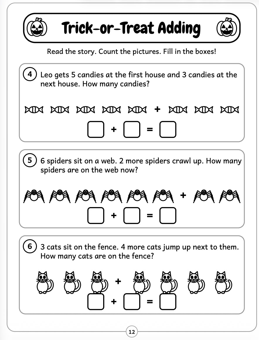 My Halloween Activity Book for Kids Ages 4-6: Coloring Pages, Math, Phonics, Word Search, Mazes & Puzzles | Fun Preschool & Kindergarten Halloween Workbook