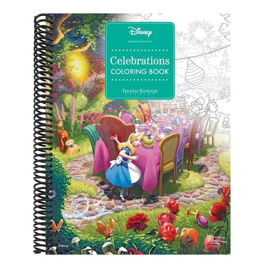 Disney Dreams Collection Thomas Kinkade Studios Celebrations Coloring Book (Spiral Bound)