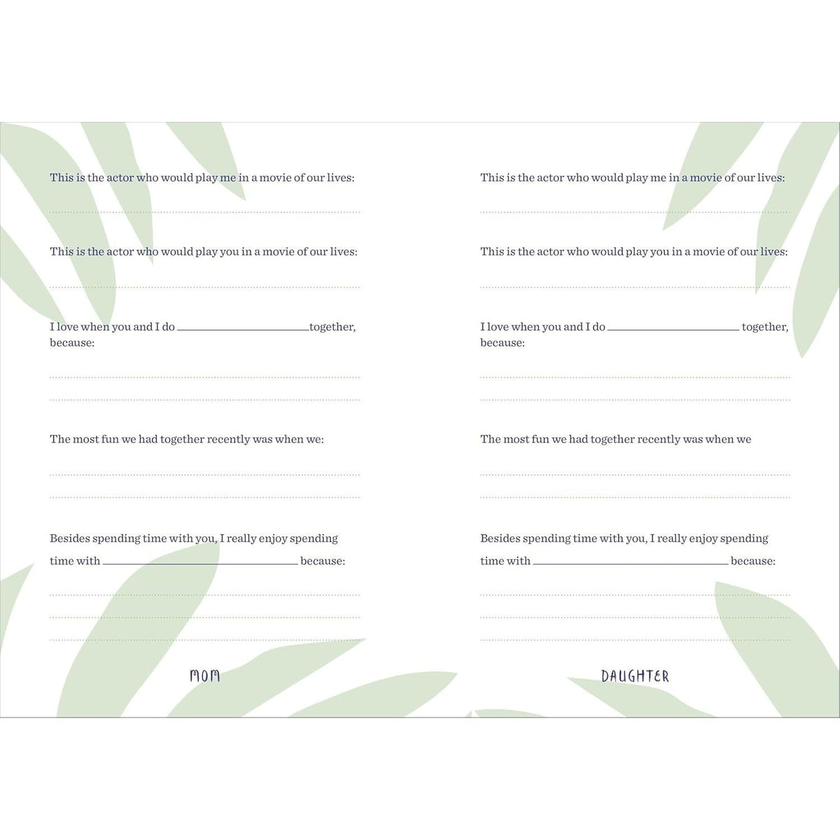 Just Us Girls: A Shared Journal for Moms and Daughters