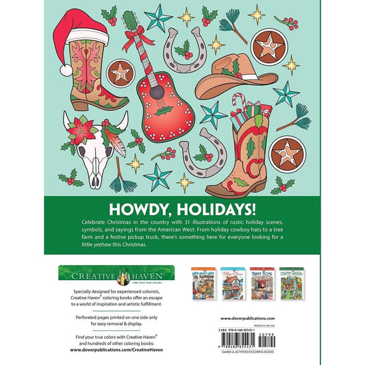 Creative Haven Country Western Christmas Coloring Book
