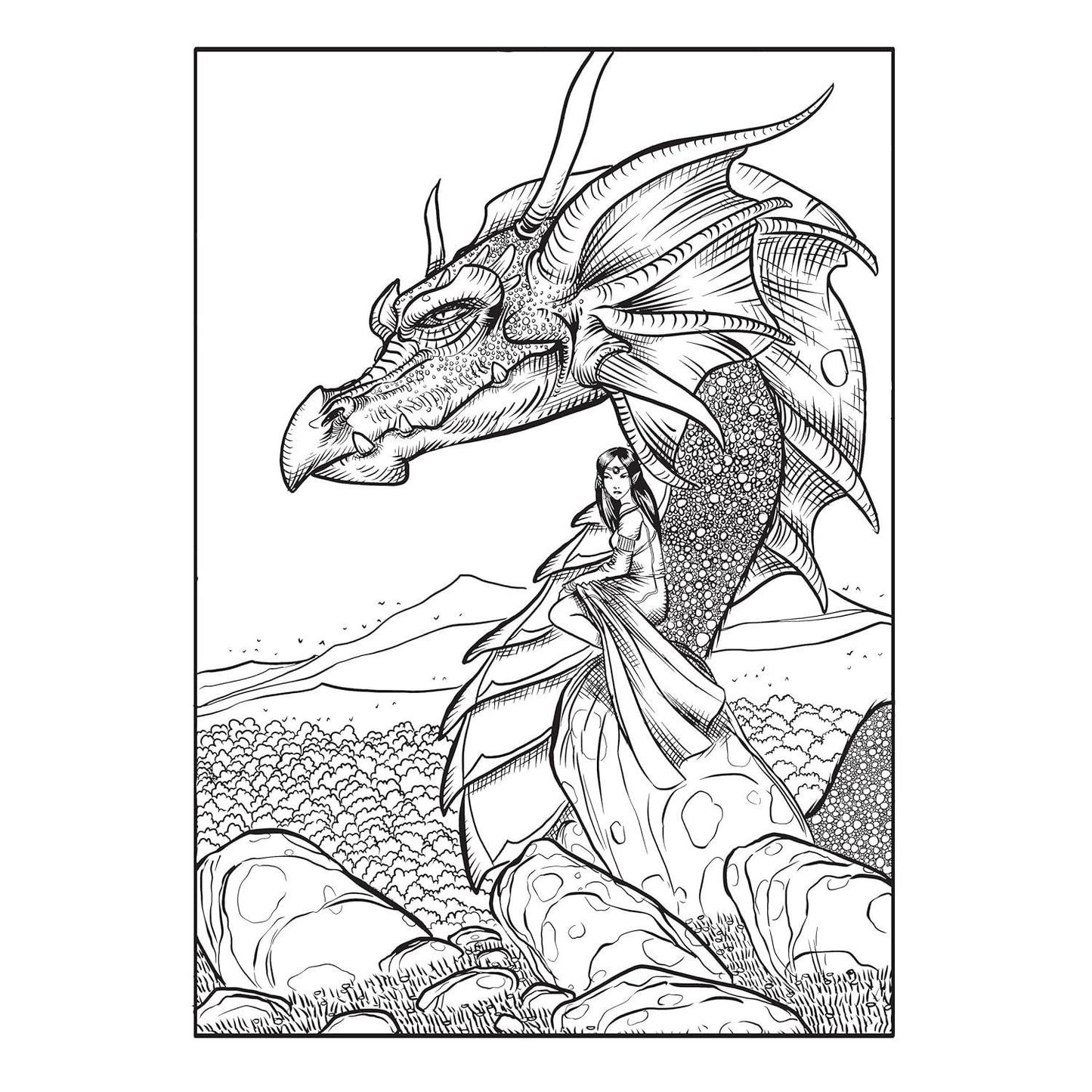 Creative Haven Fantastical Dragons Coloring Book