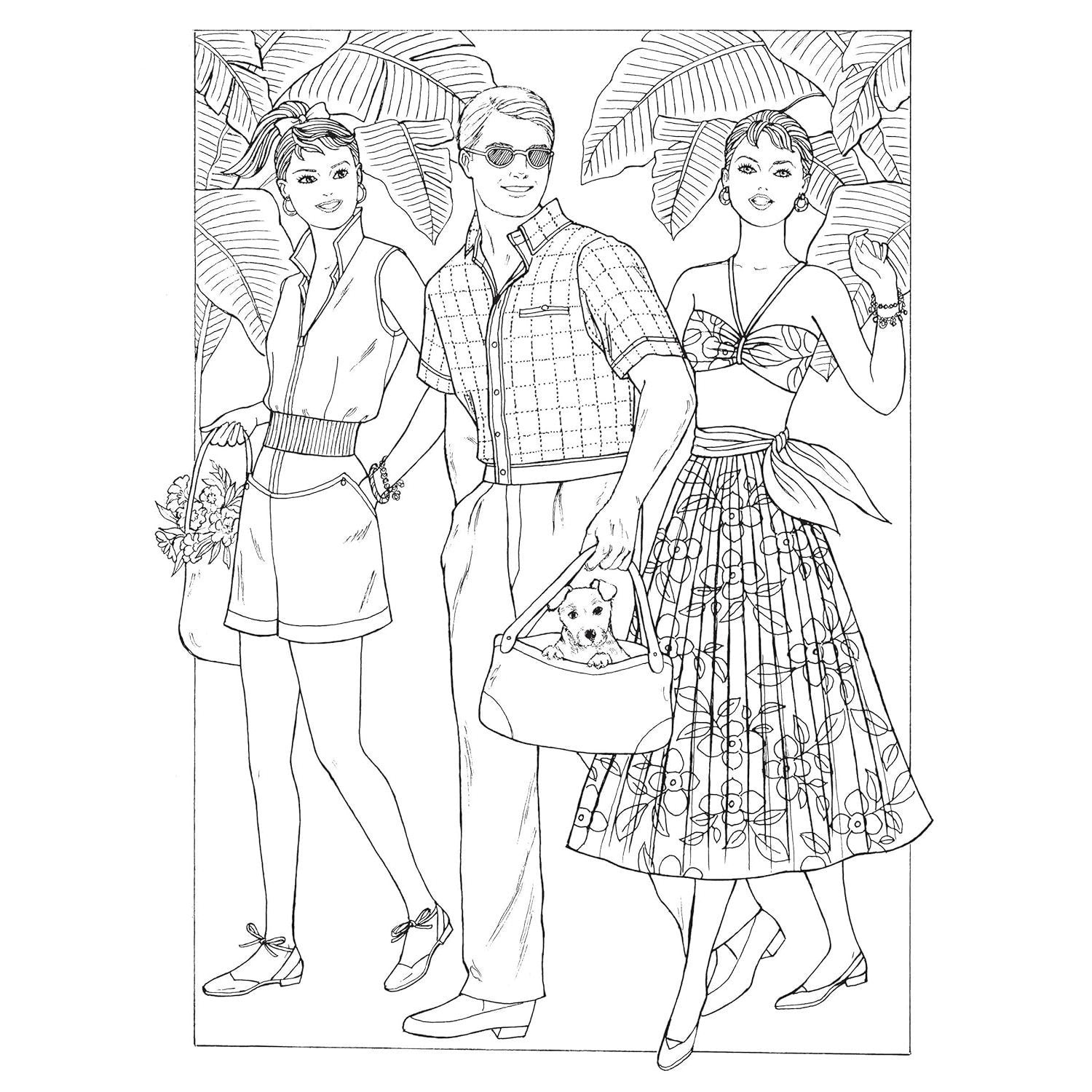 Creative Haven Fabulous Fashions of the 1950s Coloring Book