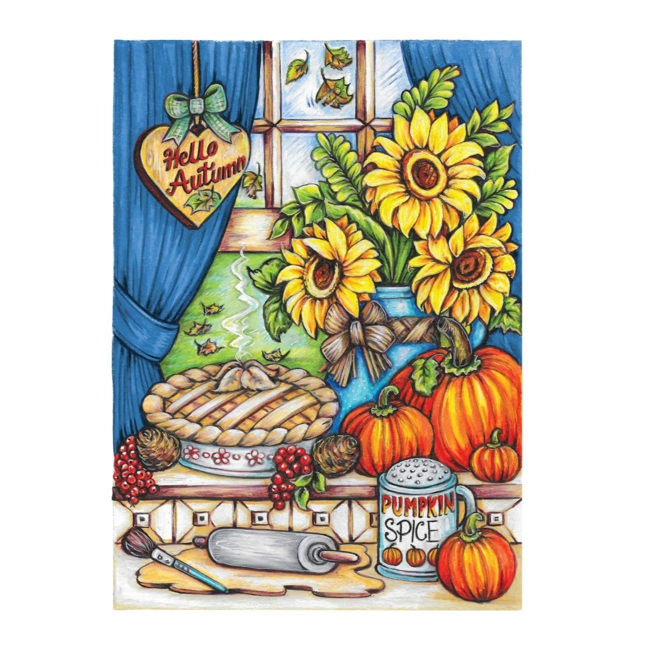 Creative Haven Autumn Harvest Coloring Book