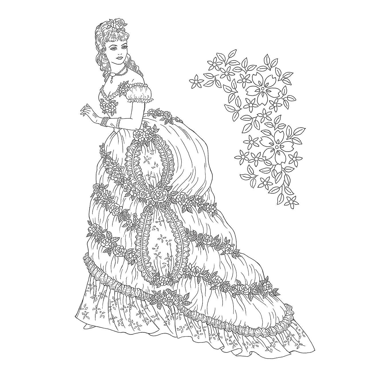 Creative Haven Victorian Gowns Coloring Book