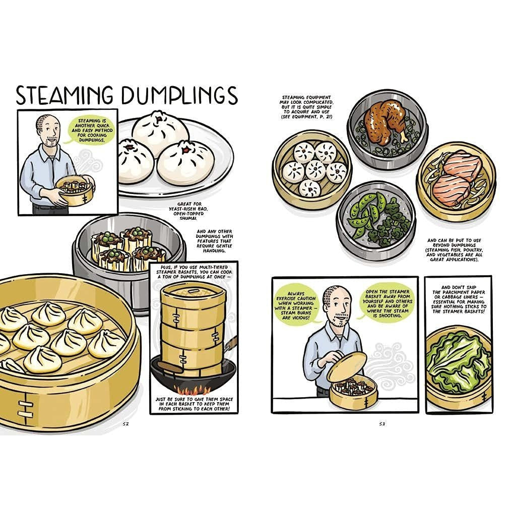 Let's Make Dumplings!: A Comic Book Cookbook (Spiral Bound)