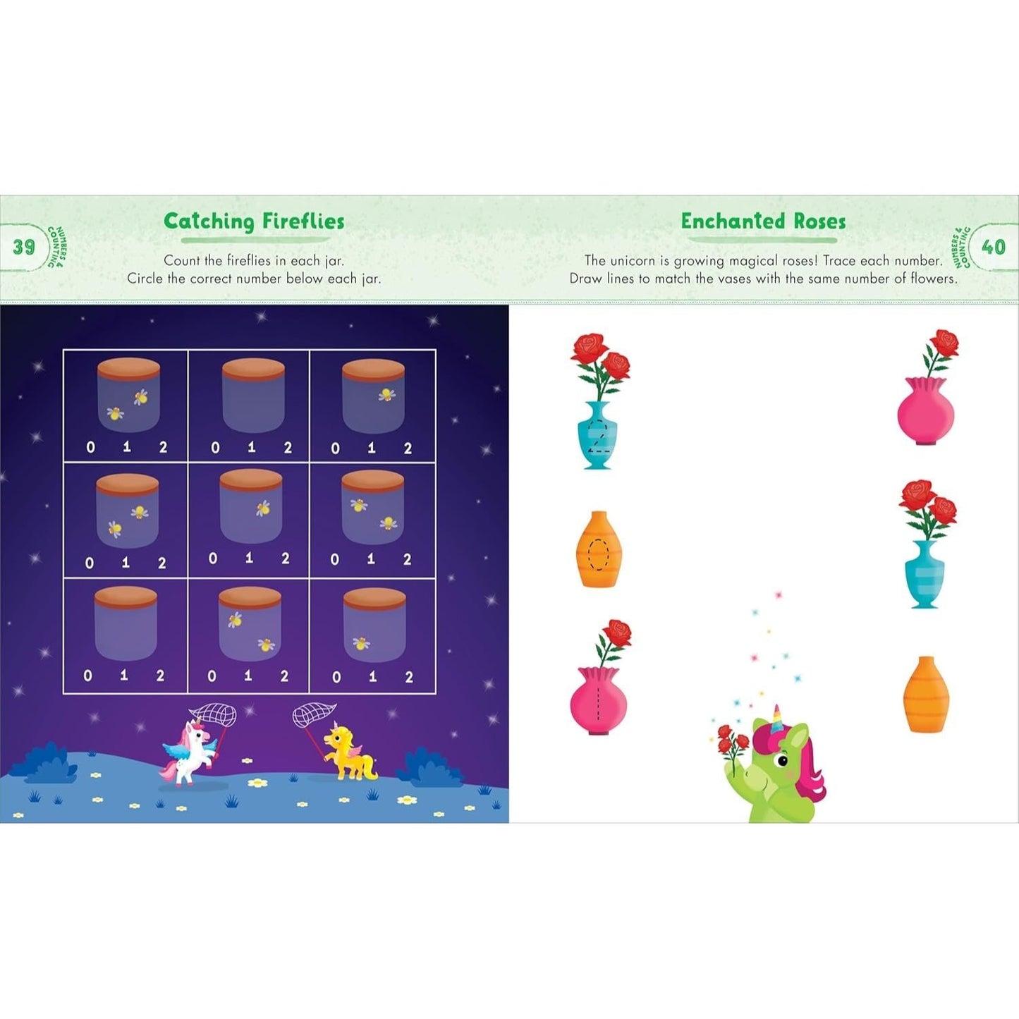 Kindergarten Activity Book Unicorns: 75 Games to Practice Early Reading, Writing, and Math Skills (School Skills Activity Books) (Spiral Bound)
