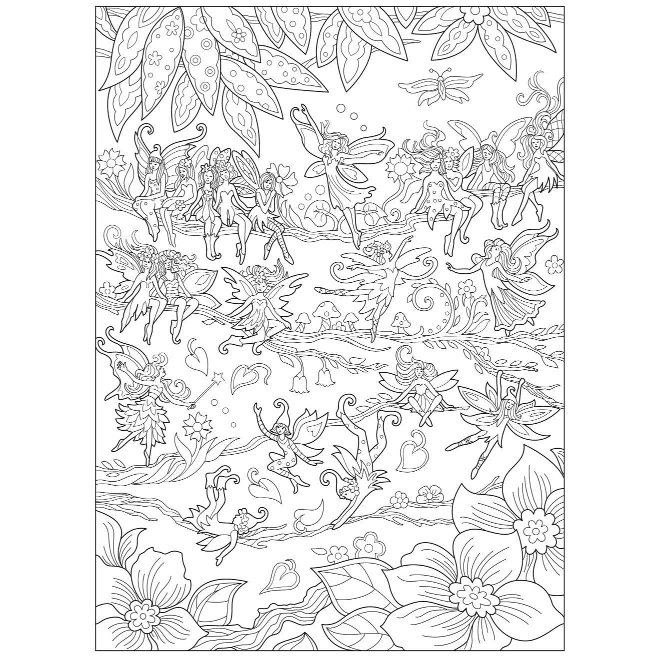 Creative Haven Magical Fairies Coloring Book