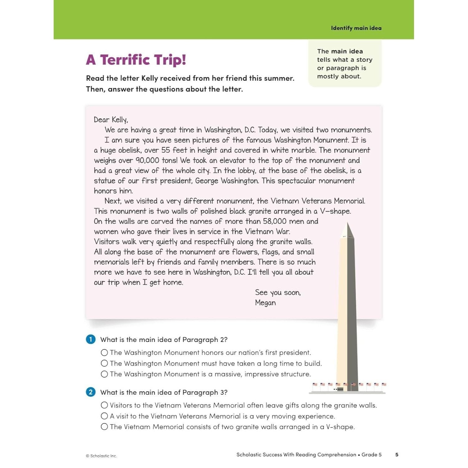 Scholastic Success with Reading Comprehension Grade 5 Workbook