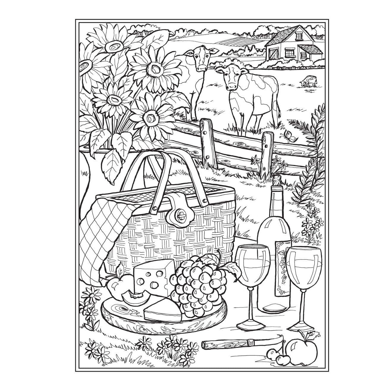 Creative Haven Country Farm Scenes Coloring Book