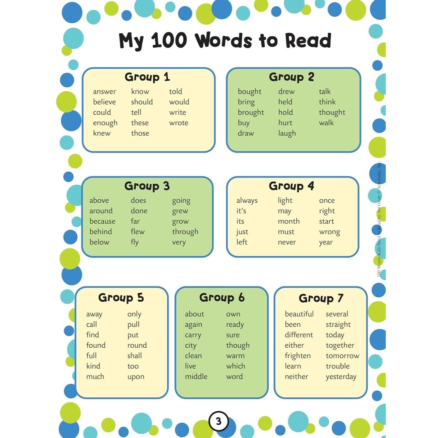 100 Words Kids Need to Read by 3rd Grade: Sight Word Practice to Build Strong Readers (Spiral Bound)
