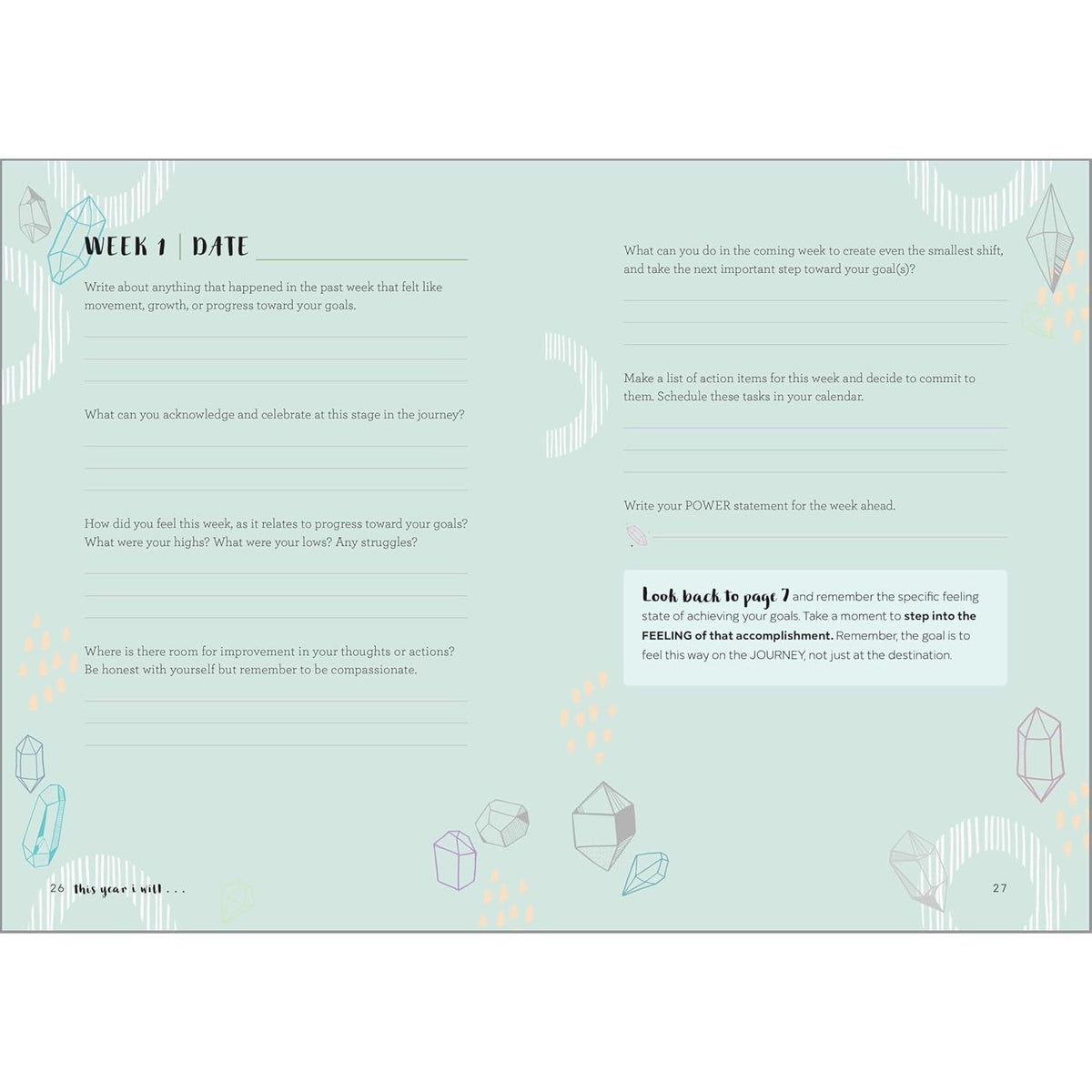 This Year I Will...: A 52-Week Guided Journal to Achieve Your Goals
