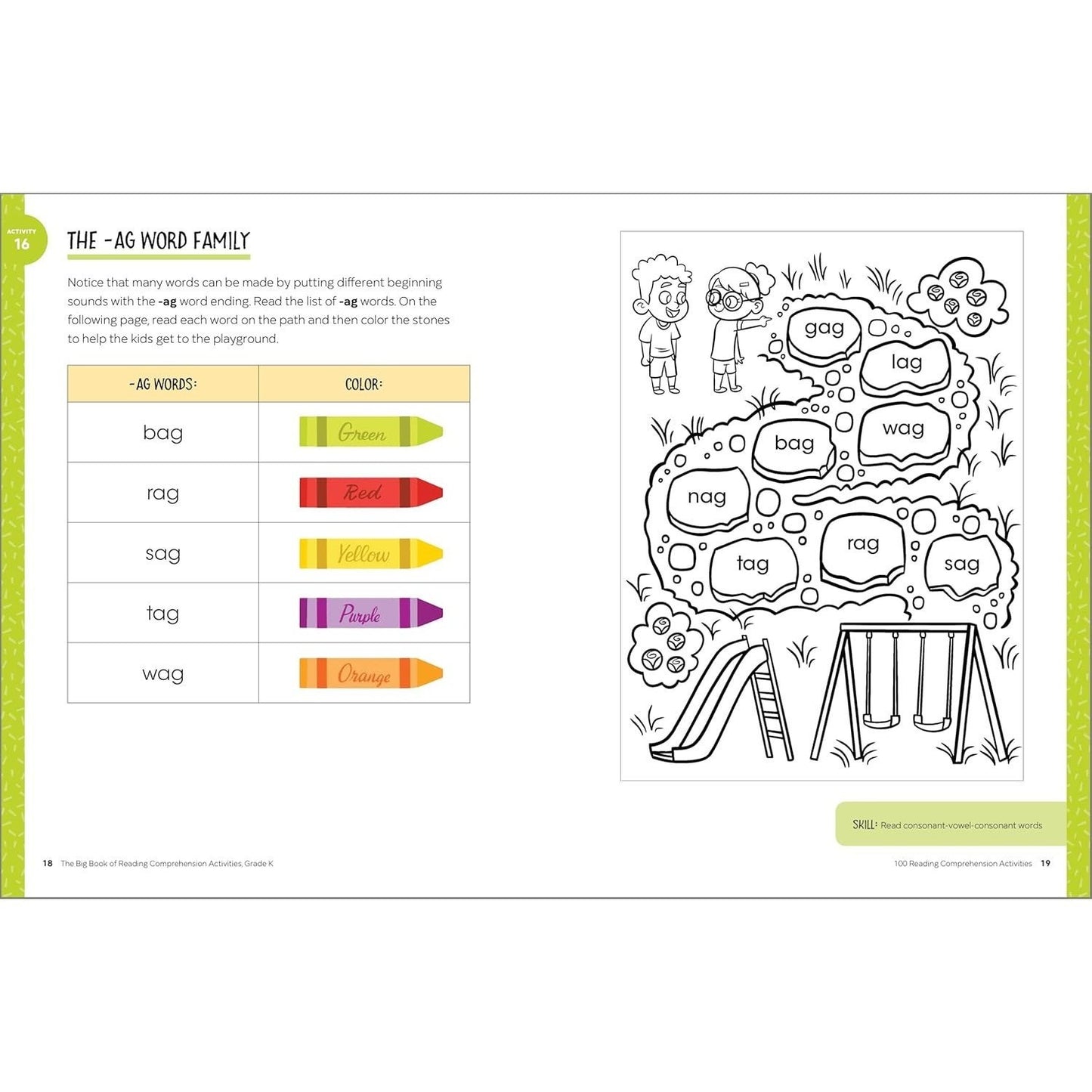 The Big Book of Reading Comprehension Activities, Kindergarten: 100 Activities for After-School and Summer Reading Fun