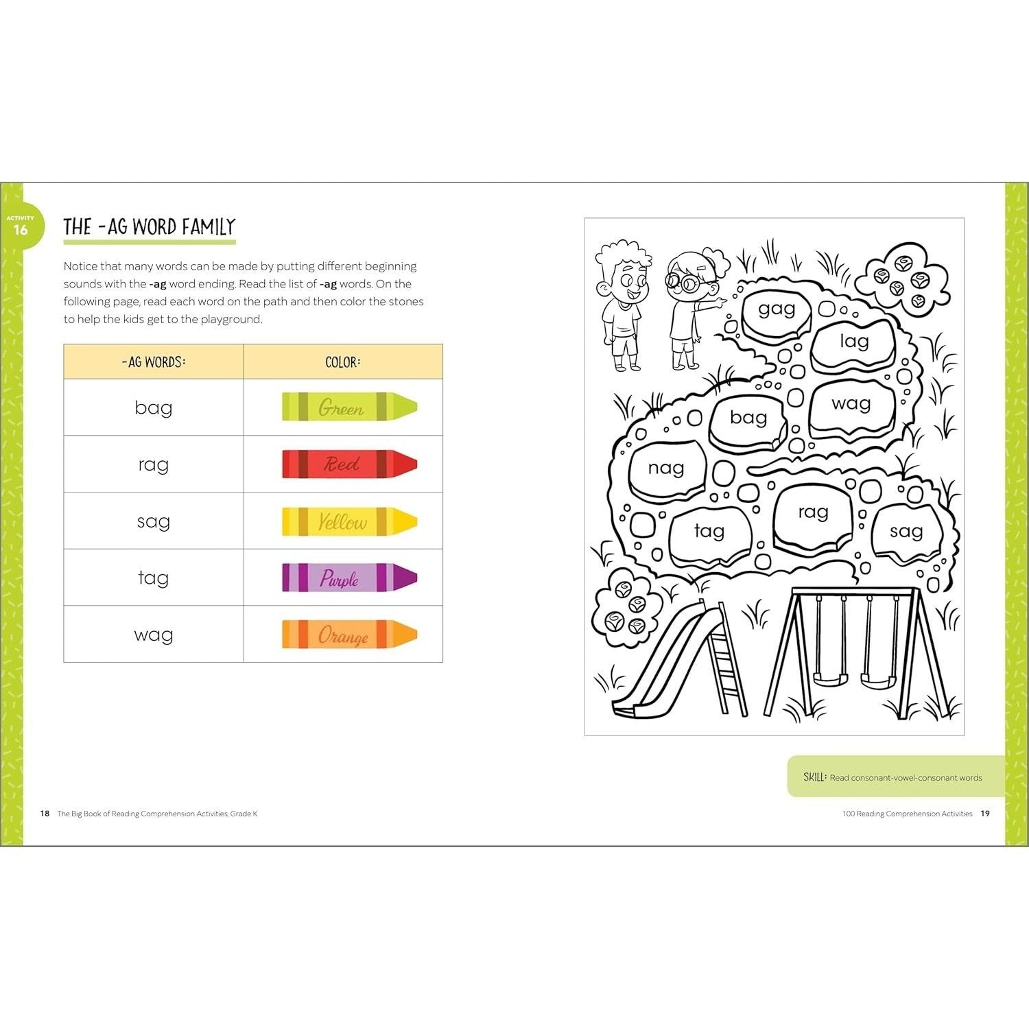 The Big Book of Reading Comprehension Activities, Kindergarten: 100 Activities for After-School and Summer Reading Fun